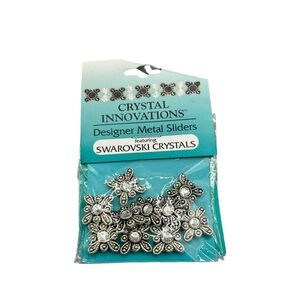 Crystal Innovations Swarovski Crystal Butterfly Metal Sliders 10pc Jewelry Makin